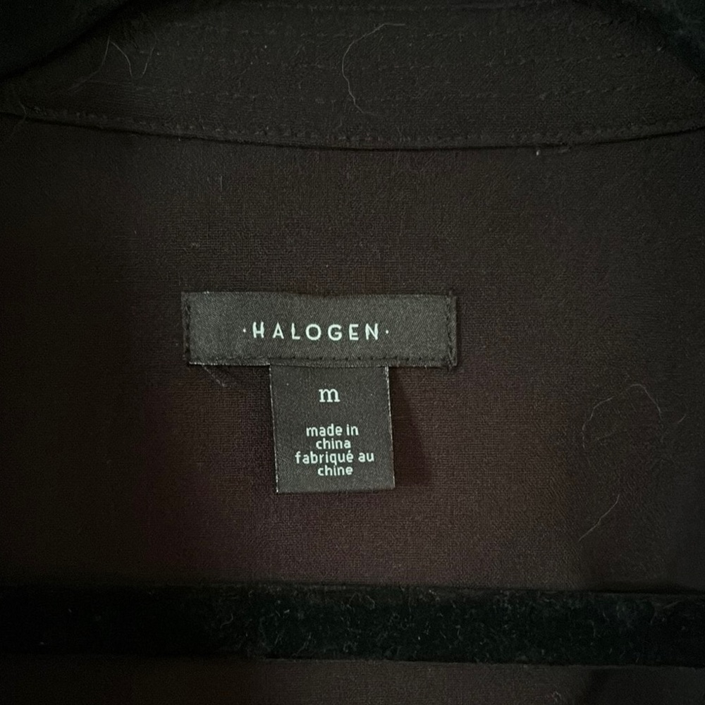 Halogen Black Women's Sleeveless Double-Breasted Trench Vest medium - Picture 2 of 16